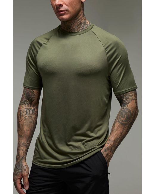 BoohooMAN Green Tall Man Active Lightweight Essentials Gym Regular Fit Raglan T-shirt for men