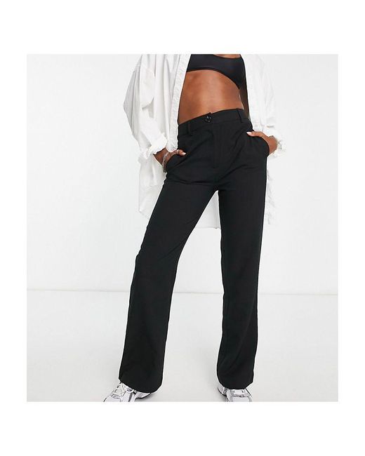 TOPSHOP White Tailored Relaxed Wide Leg Slouch Trouser