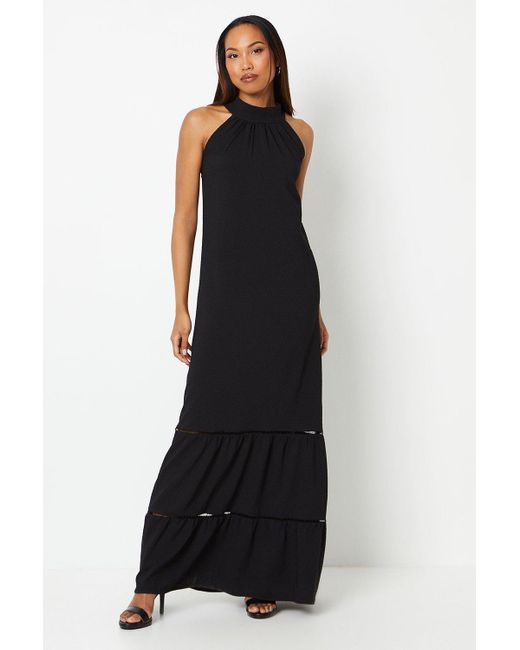 PRINCIPLES Black Tiered Halterneck Maxi Dress