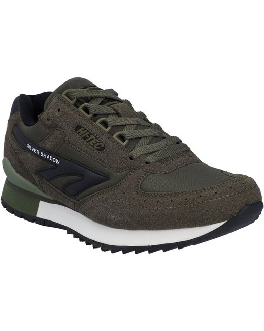 Hi-tec Black Shadow Pu Suede/ Dark Lace-Up Shoes for men