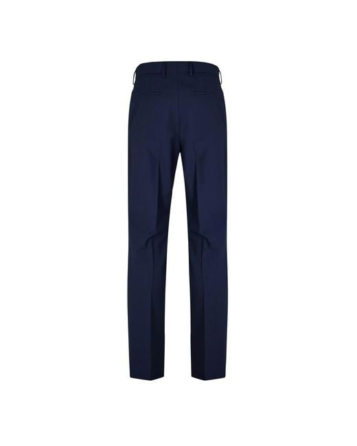 Boss Blue Patterned Straight Chinos for men