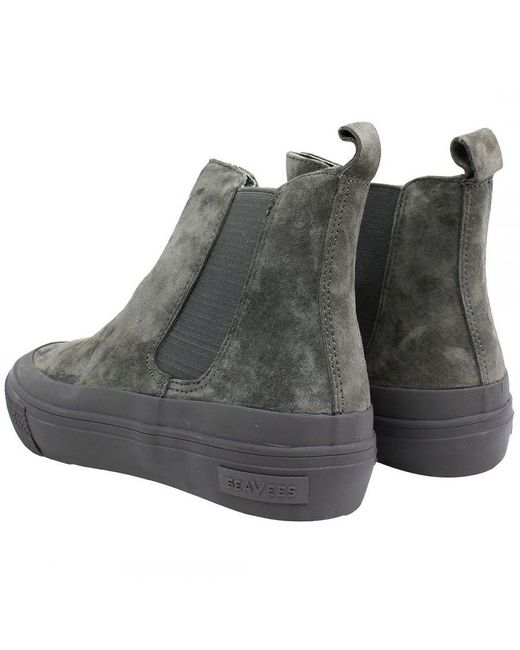 Seavees Gray Shipyard Boots Leather