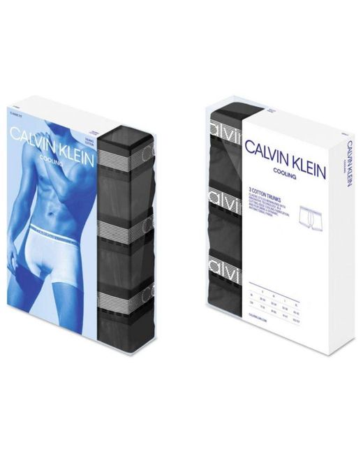 Calvin Klein Black Fitted Trunk Boxers for men