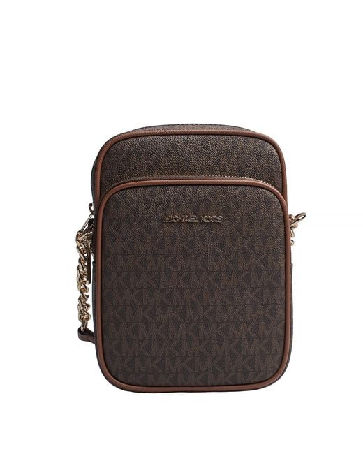 Michael Kors Brown Medium Crossbody Bag Jet Set Travel 35F1Gtvc2B