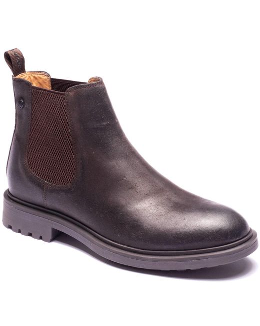 Base London Brown Roebuck Leather Boots for men