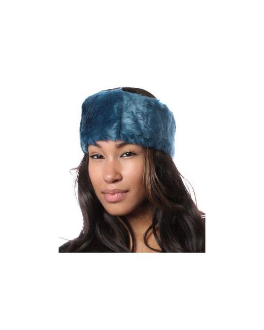 SVNX Blue Soft Faux Fur Headband
