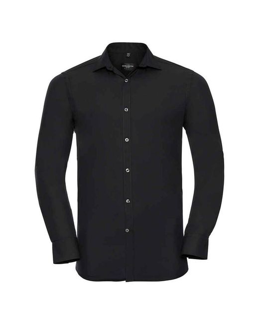 Russell Black Collection Ultimate Stretch Long-Sleeved Formal Shirt for men