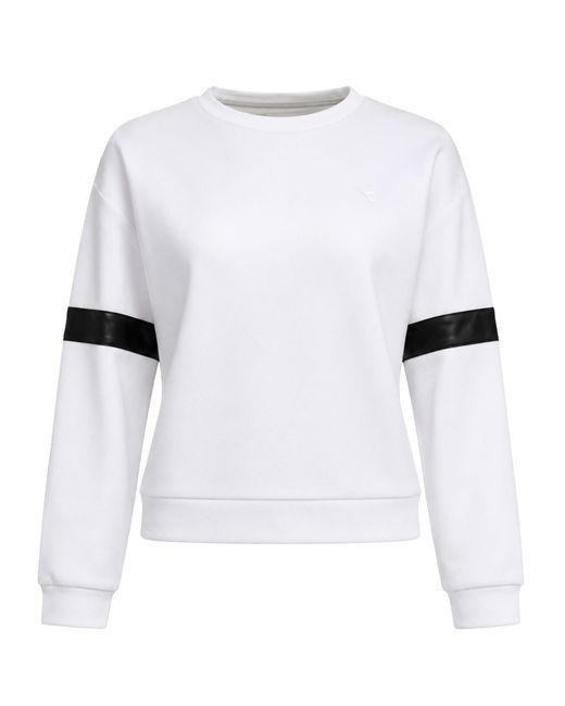 Diadora White Plain Sweater