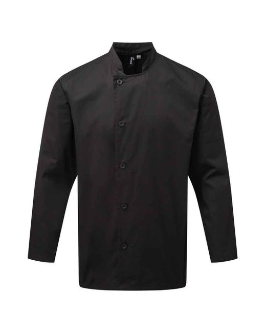 PREMIER Black Essential Long-Sleeved Chef Jacket for men