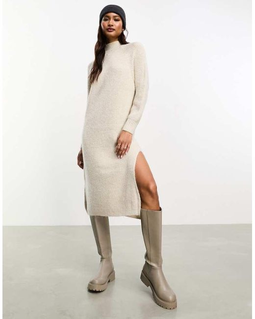 ONLY White High Neck Maxi Jumper Dress