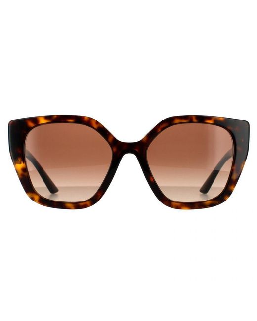 Prada Brown Rectangle Havana Gradient Sunglasses