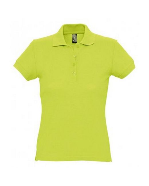 Sol's Yellow Ladies Passion Pique Short Sleeve Polo Shirt (Apple)