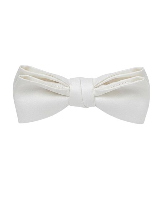 Off-White c/o Virgil Abloh White Off Plain Satin Formal Bow Tie for men