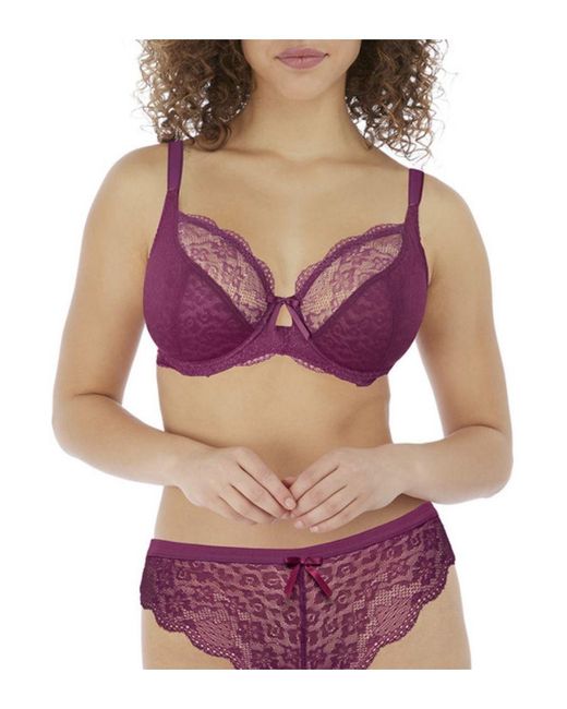 Freya Pink Fancies Underwired Plunge Bra