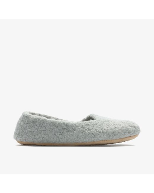 Clarks Gray Cozily Curl Slippers