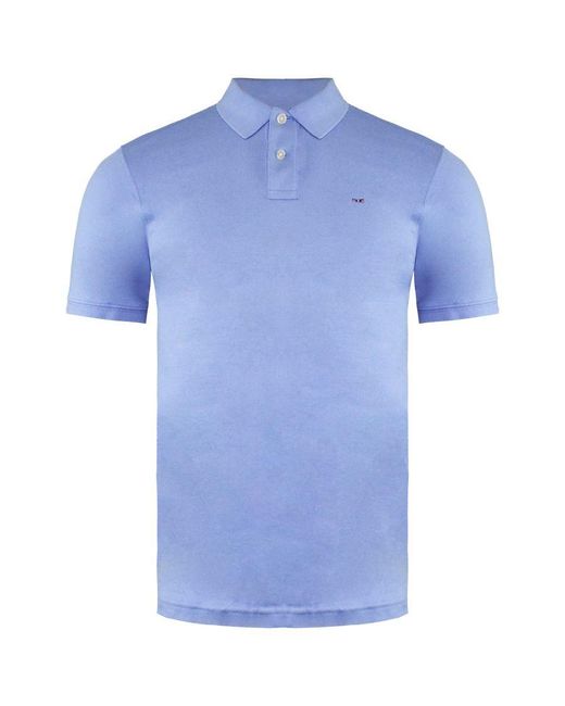 Eden Park Paris Light Blue Polo Shirt Cotton for men