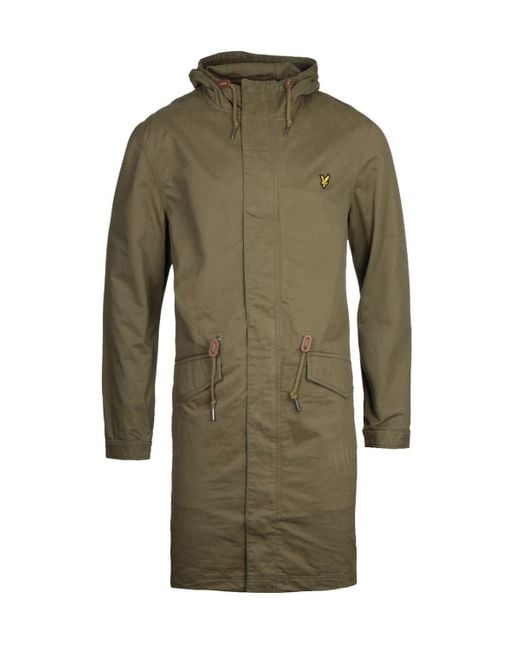 Lyle & Scott Green Lichen Fishtail Parka Jacket for men