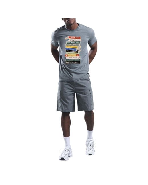 Weekend Offender Blue T Shirts Summer Short Sleeve Crew Neck Graphic Top Tee for men