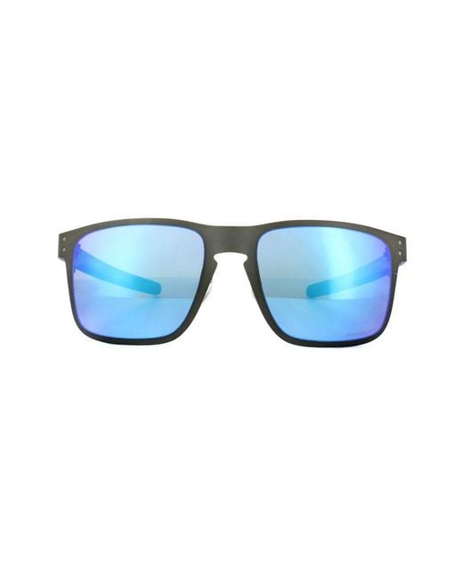 Oakley Blue Sunglasses Holbrook Metal Oo4123-07 Matt Gunmetal Prizm Sapphire Polarized for men