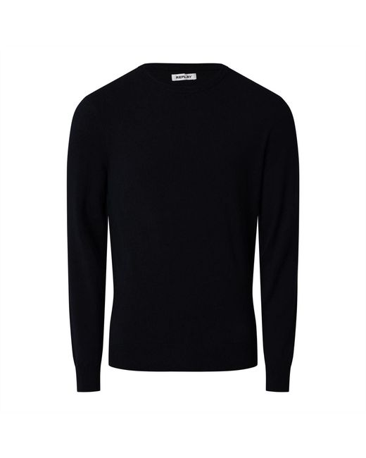 Replay Blue Crewneck Sweater for men