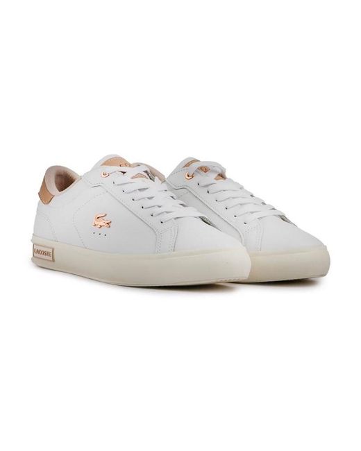 Lacoste White Powercourt Trainers