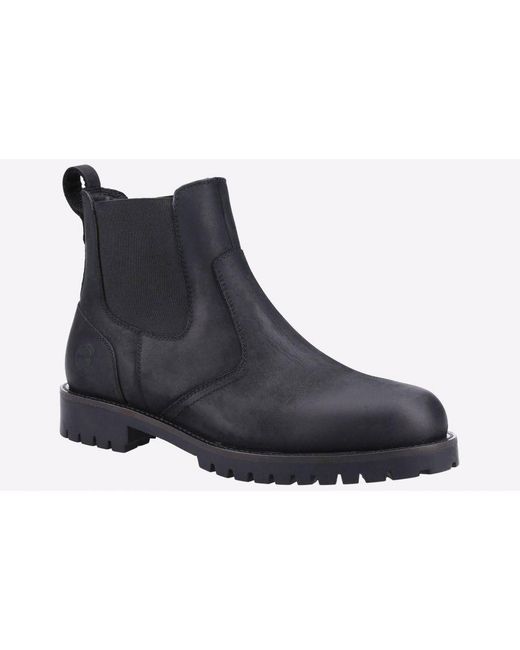 Cotswold Black Bodicote Leather Boots for men