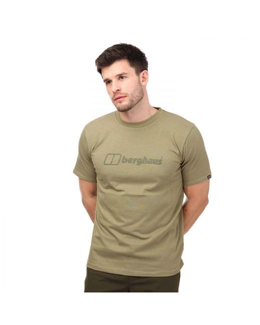 Berghaus Green Organic Big Logo Colour T-Shirt for men