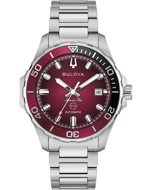 Bulova Gray Marine Star Watch 98B472 Stainless Steel for men