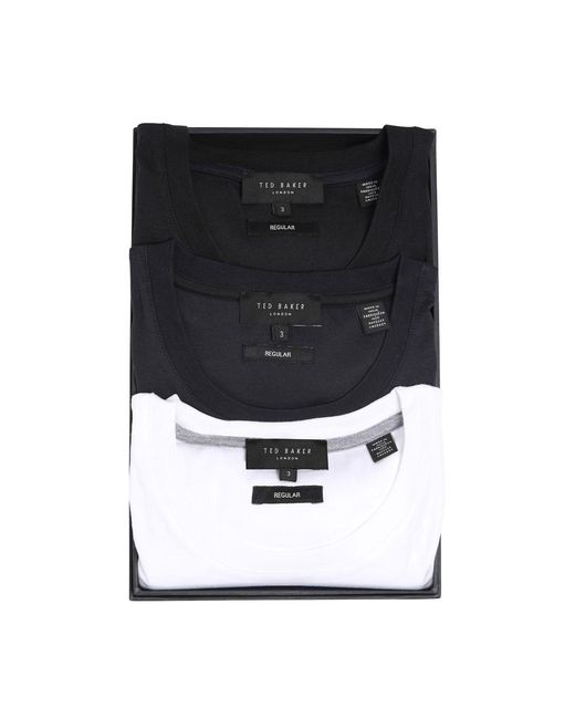 Ted Baker Black Brolin T-Shirt Gift Box Set for men