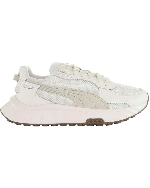 PUMA White Wild Rider Future Off Trainers