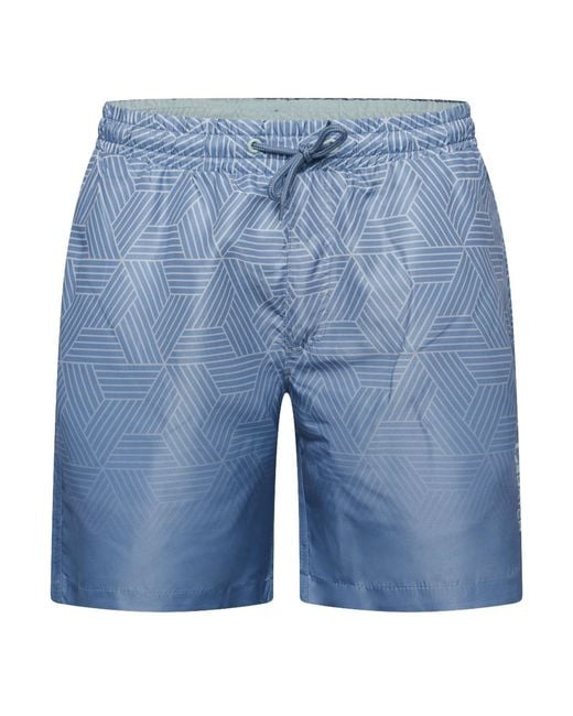 Crosshatch Blue Layotta Swim Shorts for men