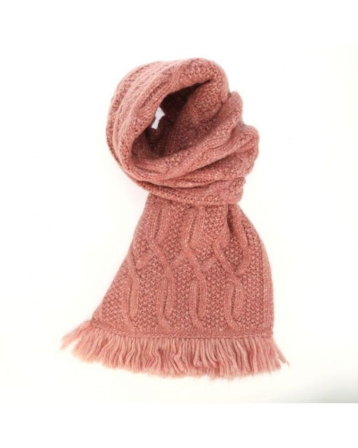 Ted Baker Pink Accessories Homertn Cable Knit Scarf for men