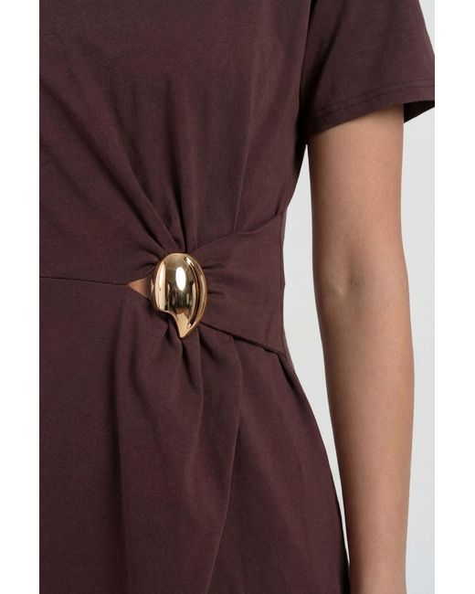 Boohoo Purple Trim Detail T-Shirt Dress