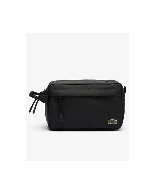 Lacoste Black Neocroc Toiletry Bag for men