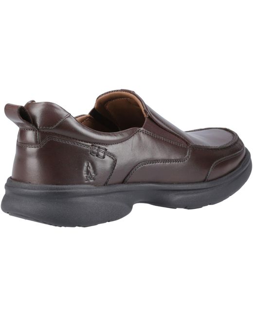 Hush Puppies Brown Harold Leather Slim Fit Loafers for men