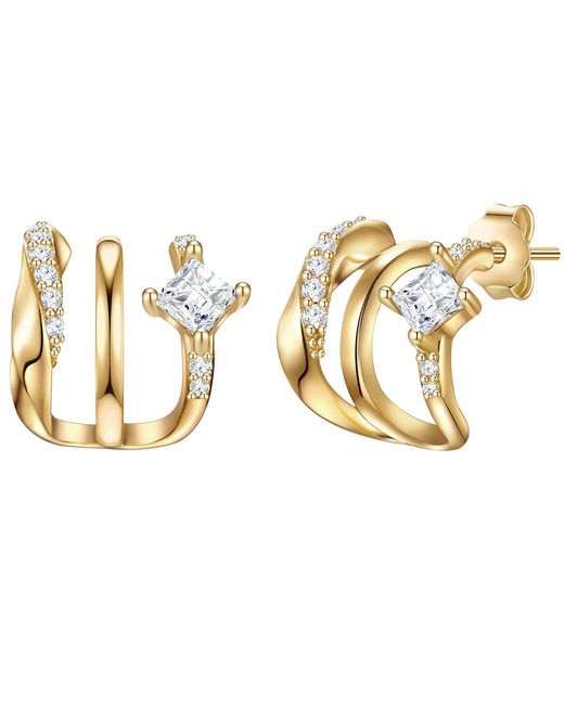 Glanzstücke München Metallic Stud Earring Sterling Zirconia