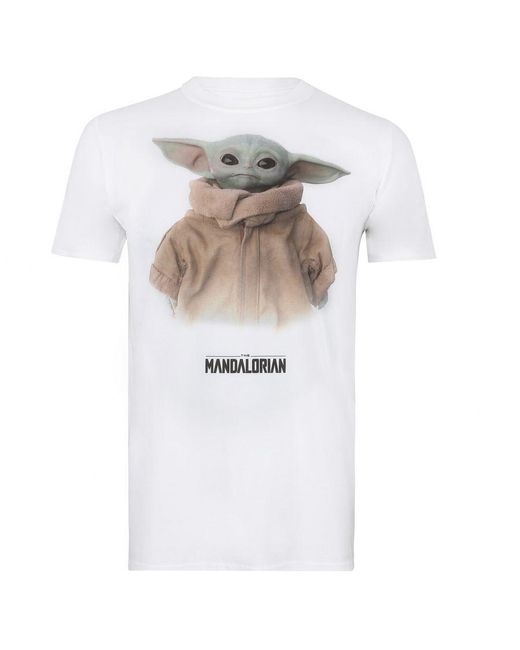 Star Wars White Mandalorian The Child T-Shirt Cotton for men