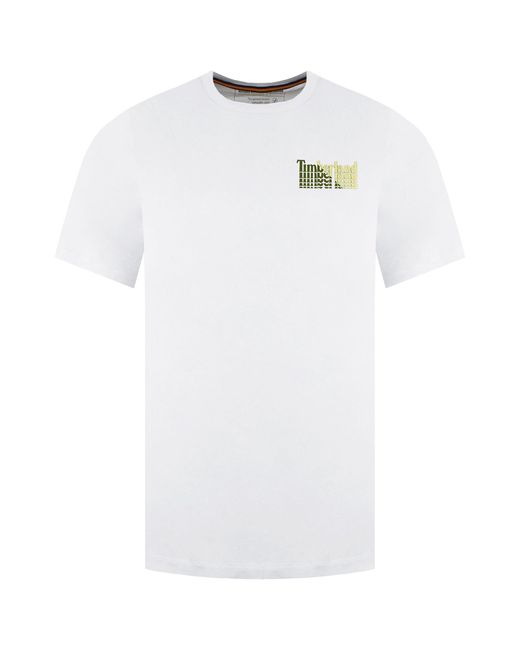 Timberland White Stacked T-Shirt Cotton for men