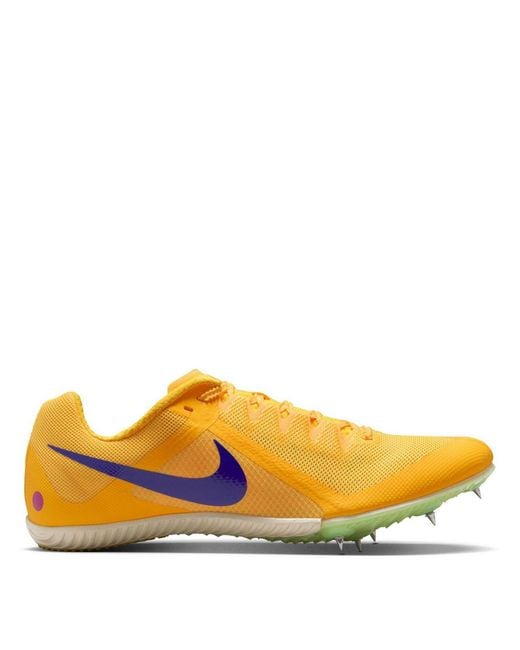 Nike Yellow Zoom Rival Multi Trainer Track Running Spikes for men