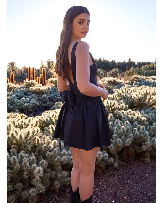 Pink Vanilla Black Bow Back Mini Dress