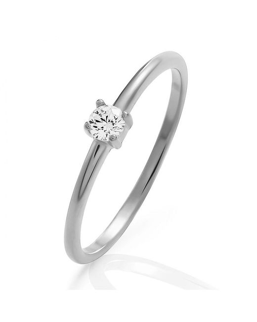 Orphelia Metallic 'Solitaire' 925 Sterling Ring