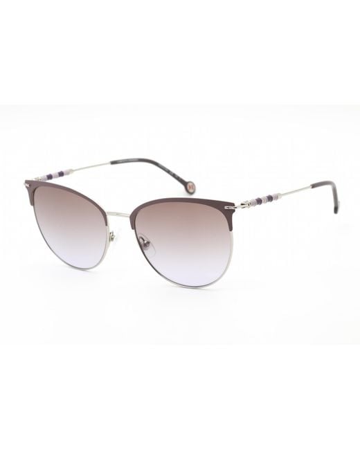 Carolina Herrera Black Ch 0037/S Sunglasses Palladium Lilac Sh