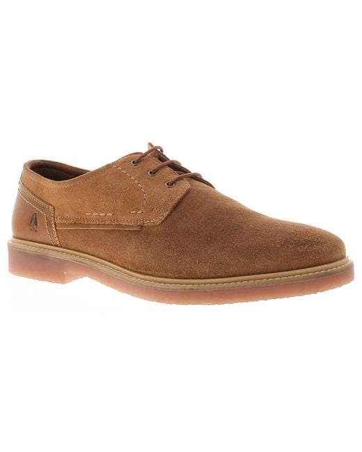Hush Puppies Black Shoes Smart Guy Suede Leather for men