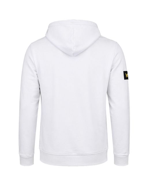 Lyle & Scott White Angle Hoodie Cotton for men