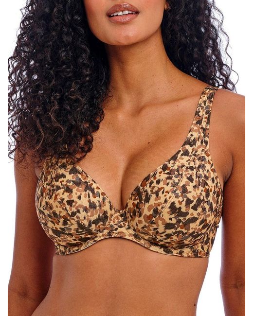 Freya Brown Arizona Wave High Apex Bikini Top