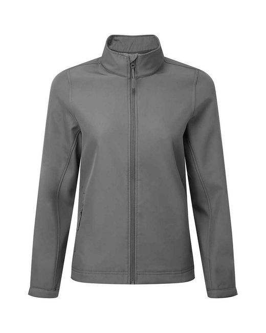 PREMIER Gray Ladies Windchecker Soft Shell Jacket (Dark)