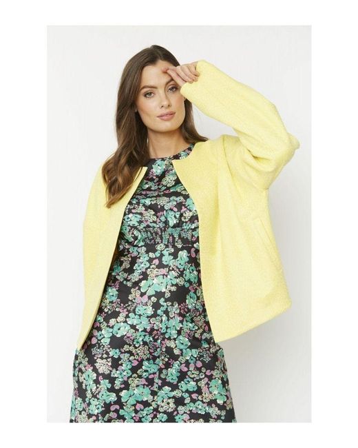 Jayley Yellow Faux Suede Jacket