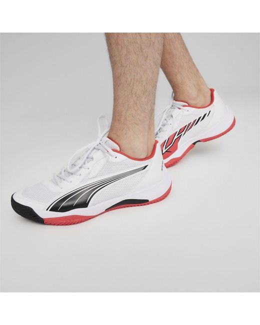 PUMA White Nova Court Padel Shoes for men