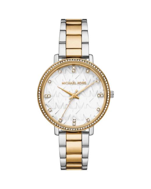 Michael Kors Metallic Mk4595 Pyper Two-Tone Bracelet Ladies Watch