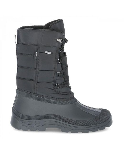 Trespass Black Straiton Ii Waterproof Snowboots for men